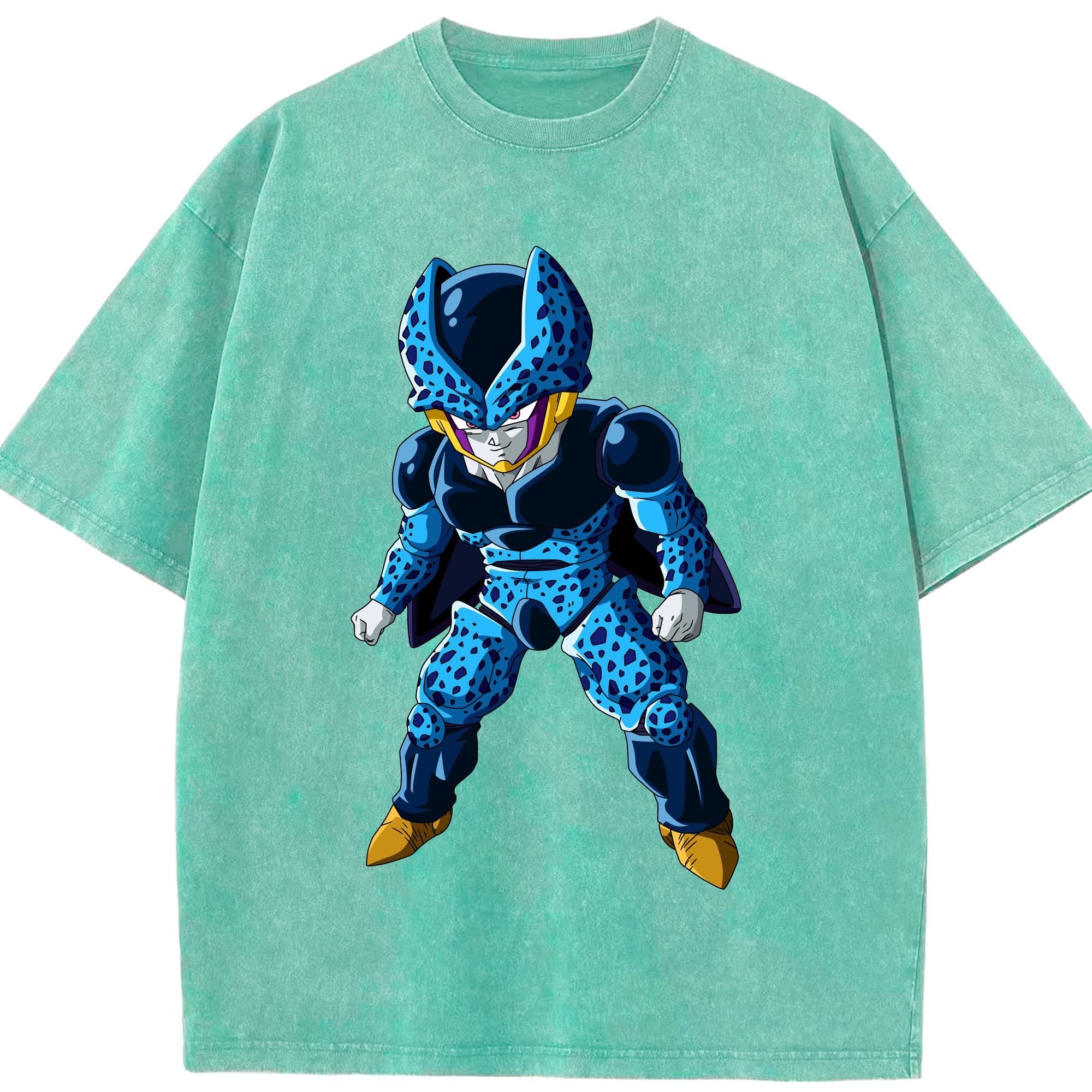 （画像用） ドラゴンボール セル DRAGON BALL Cell 綿100% ヴィンテージ風 半袖Tシャツ（フロントプリント）